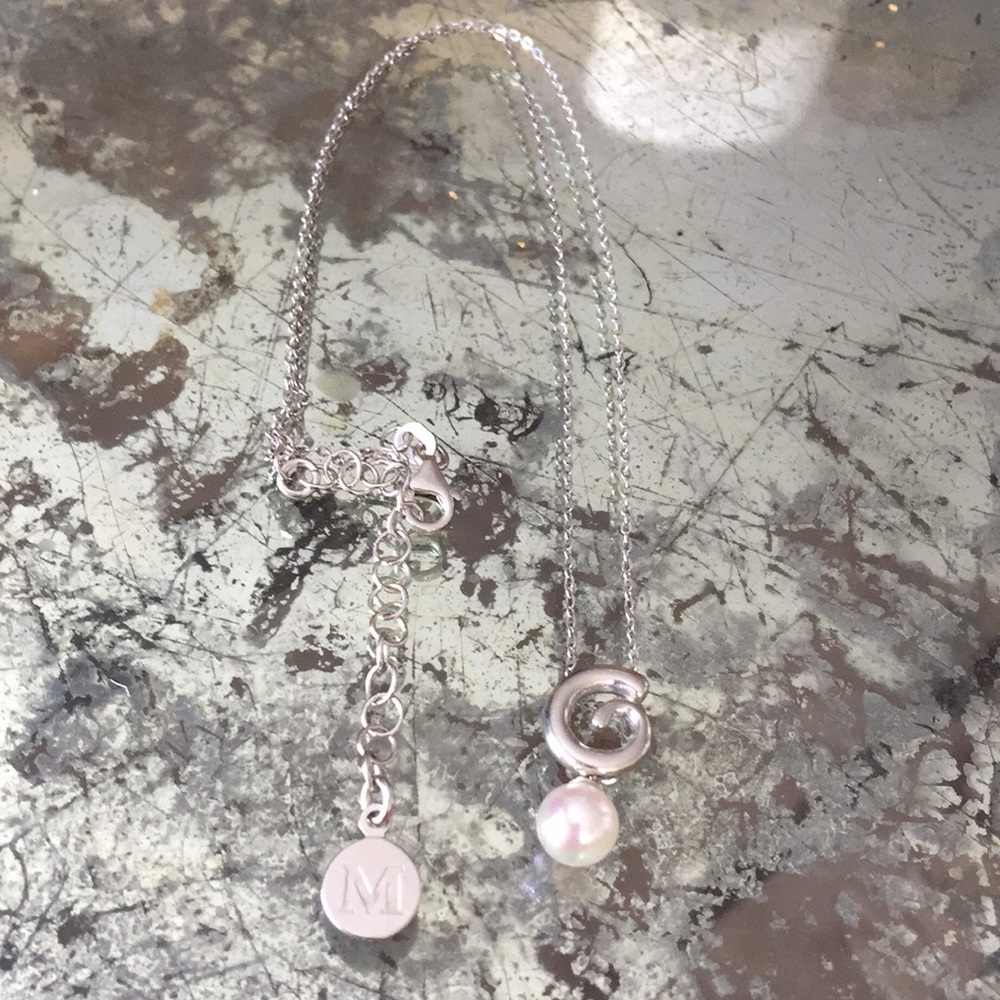 Majorica White Pearl & Sterling Silver Necklace